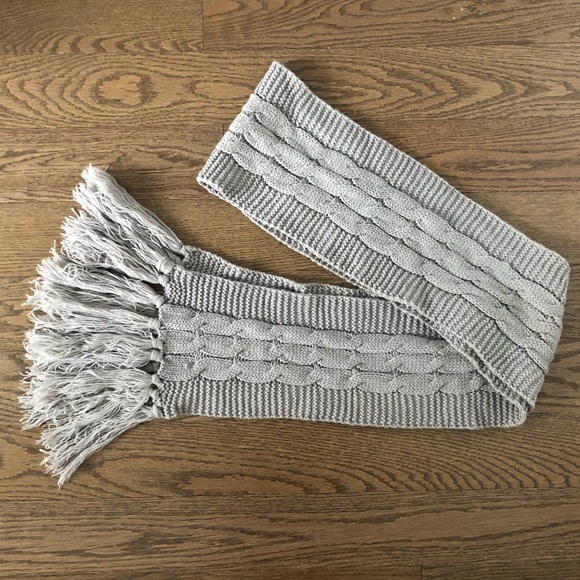 Jessica Grey Knit Scarf - Picture 1 of 7